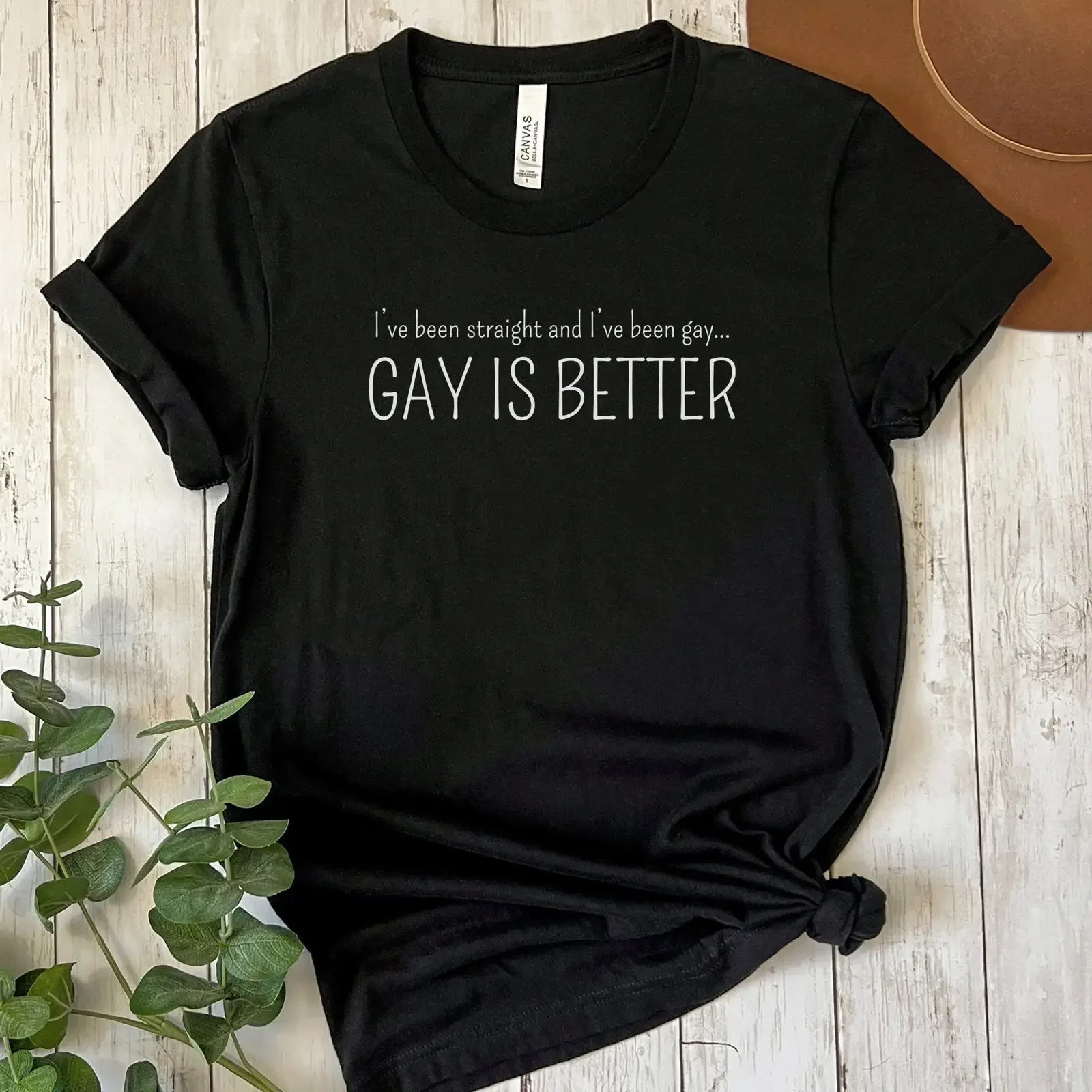 Gay Is Better First Wives Club T Shirt Funny Movie Quote LGBTQ Empowering Pride Feminist for Lover vintage Washed