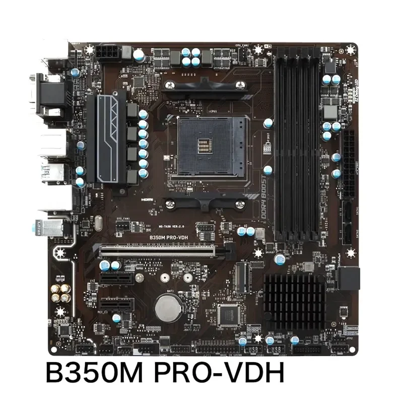 For MSI B350M PRO-VDH Motherboard 64GB AM4 DDR4 Micro ATX Mainboard 100% Tested OK Fully Work Free Shipping