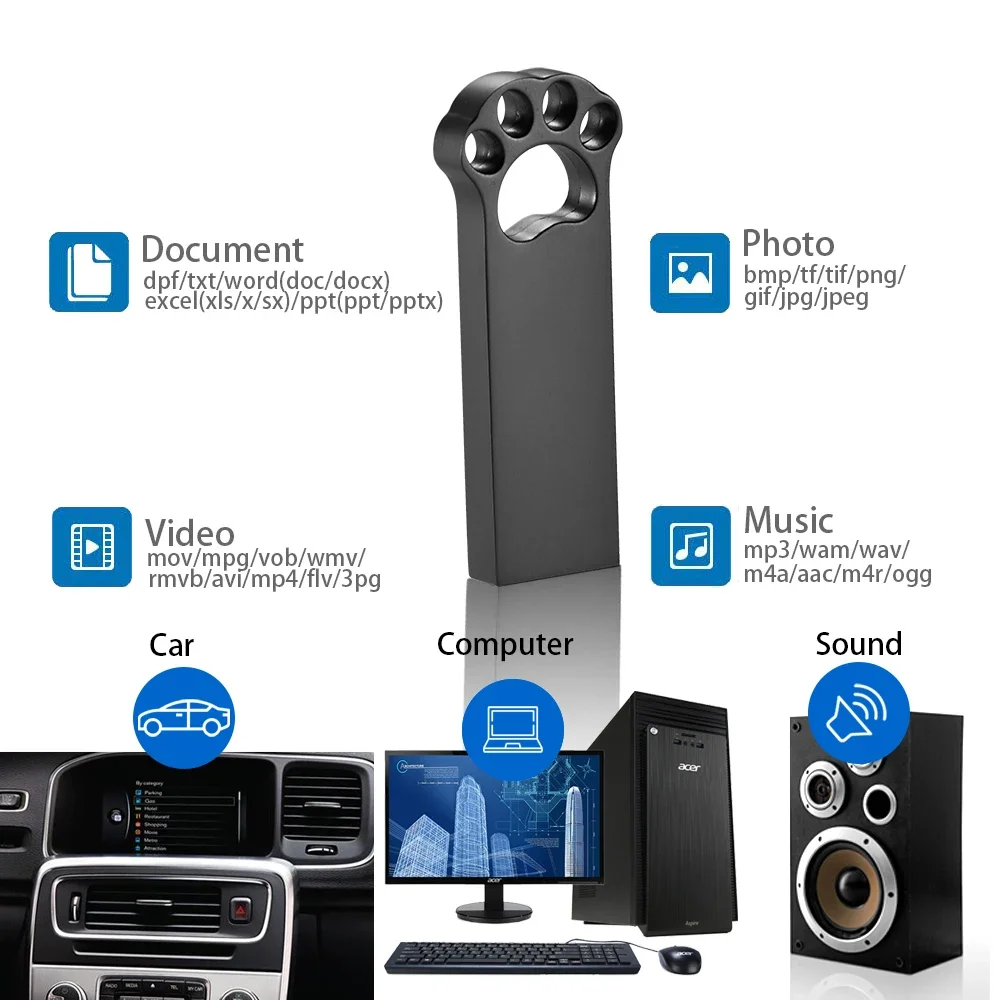 USB 3.0, Flash Disk kecepatan tinggi 2TB USB 1TB logam Cle USB Flash Drive tahan air portabel SSD Memoria memori USB