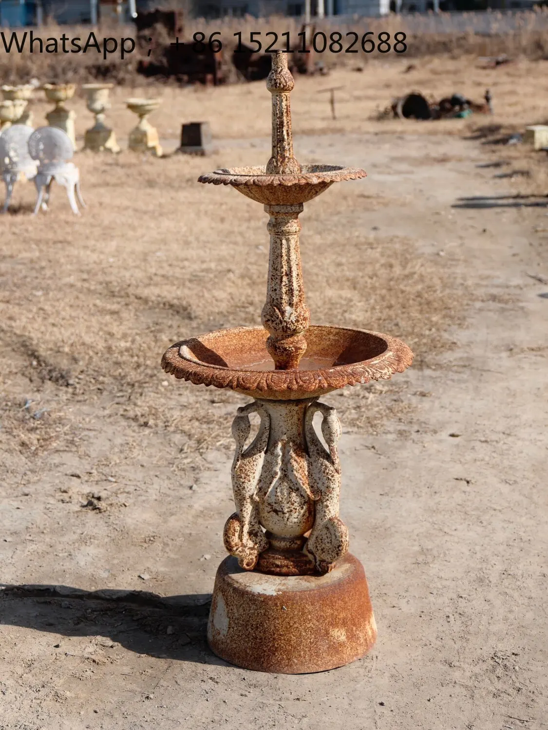 LLY cast iron fountain wishing pool water feature garden ornament Longhe starry sky gardening
