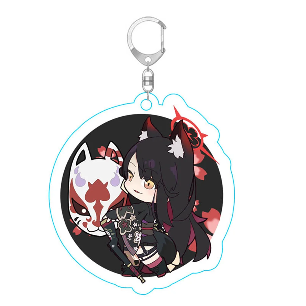 6cm Anime blau Archiv Schlüssel bund für Männer Kuromi Serika Izayoi Nonomi Anhänger Schlüssel ring Acryl Auto Schlüssel anhänger Schlüssel ring Party Geschenk