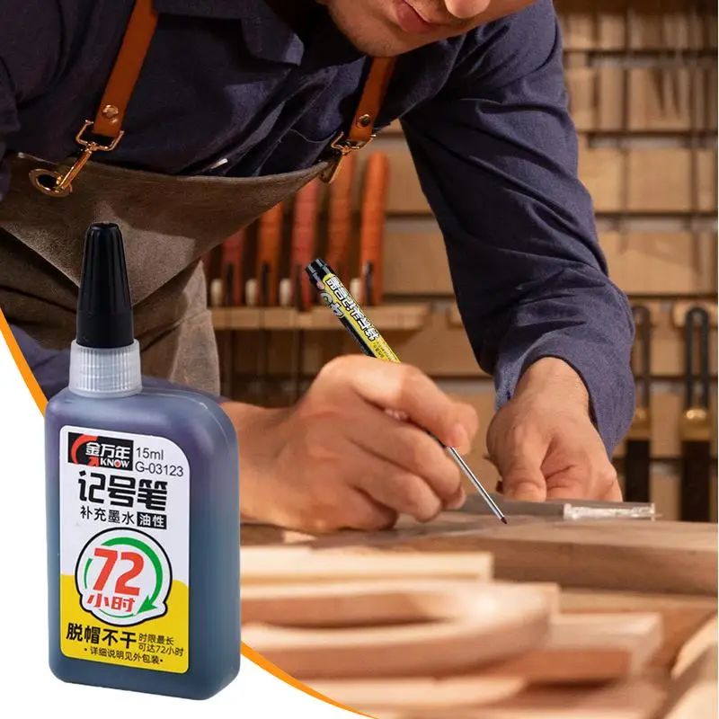 حبر للعلامات، لون فائق، حبر إعادة تعبئة دائم، حبر ماركر، لوازم حرفية، ملحقات علامة زيتية متعددة الألوان