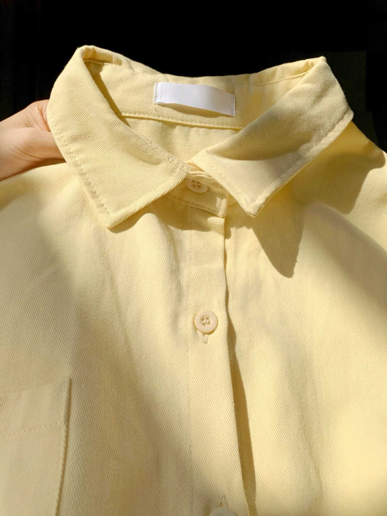 

Women's Lightweight Shirt Classic Basic Solid Color Lapel Collared Cardigan Summer Casual Long-Sleeve Woman Shirts