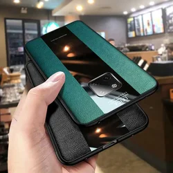 For Huawei Mate 20 30 40 50 Pro 9 X 20X P20 P30 P40 p50 Pro phone cases Porsche Style PU Leather Case Back Cover Ring Bracket