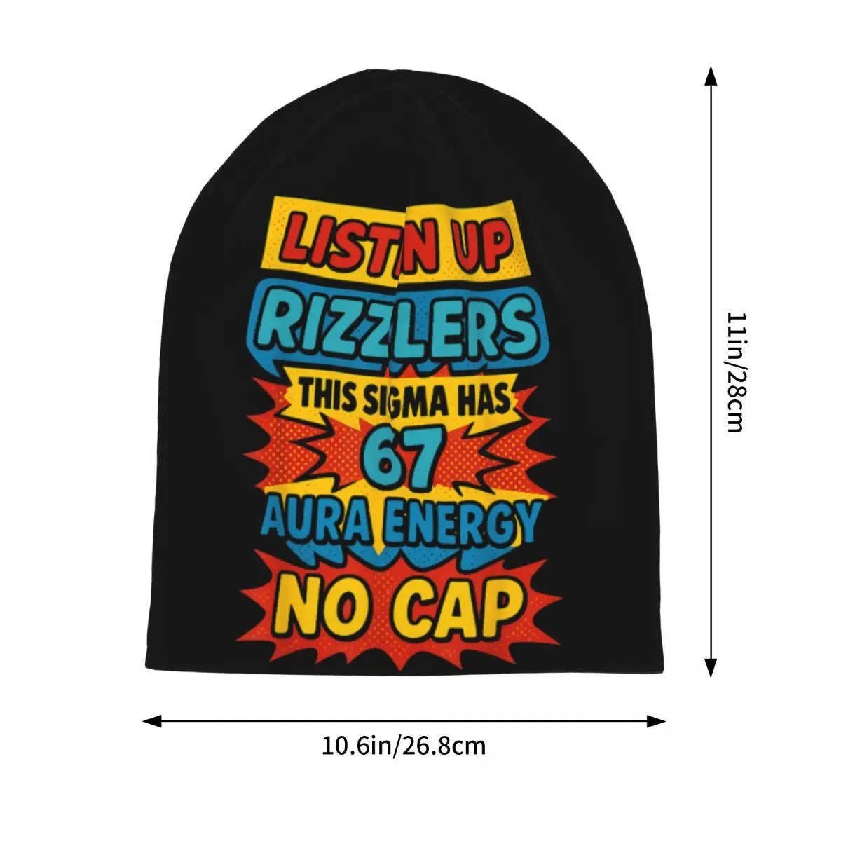 67 Six Seven 6 7 Meme Design Funny Bonnet Hat Hip Hop Ski Skullies Beanies Hat Unisex Warm Head Wrap Cap
