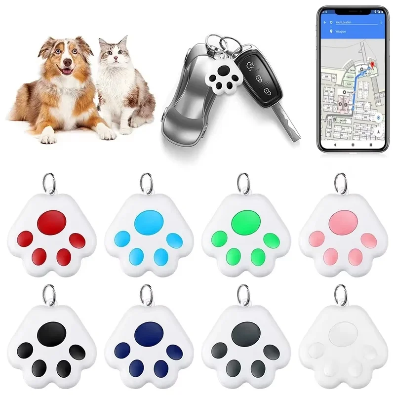 

Mini Smart GPS Bluetooth Tracker Anti-Lost Device Dog Paw Shape Pet Kids Bag Wallet Wireless Tracking Smart Locator Accessories