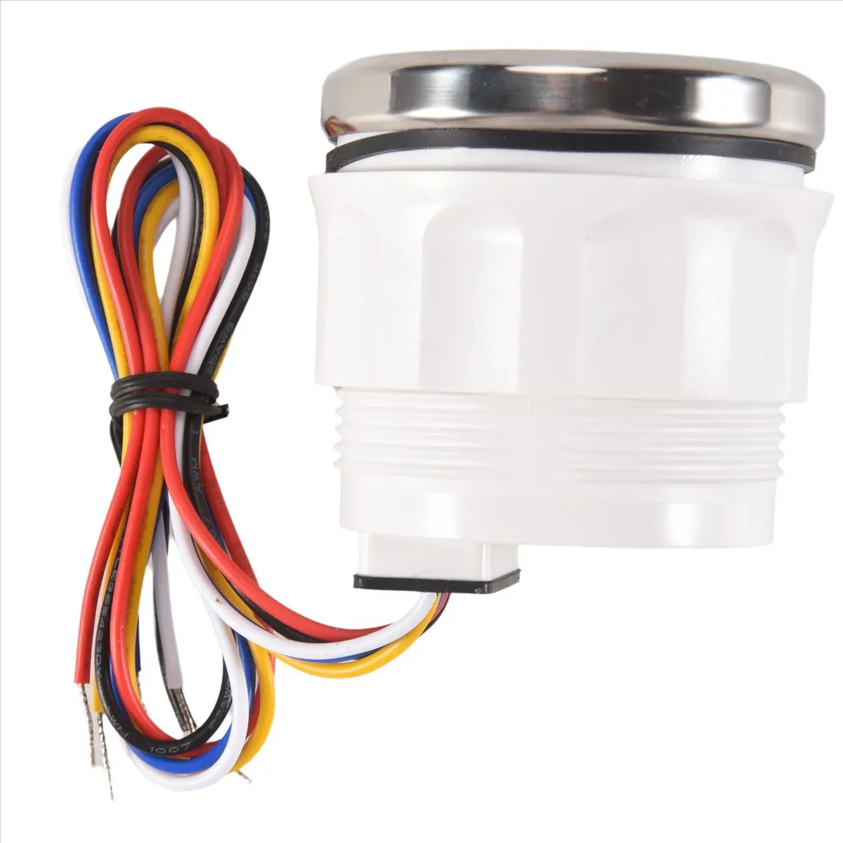 #97W 52mm Fuel Level Gauge 0-190Ohm Switchable 240-33Ohm with Alarm Black,Pointer Gauge,(black)