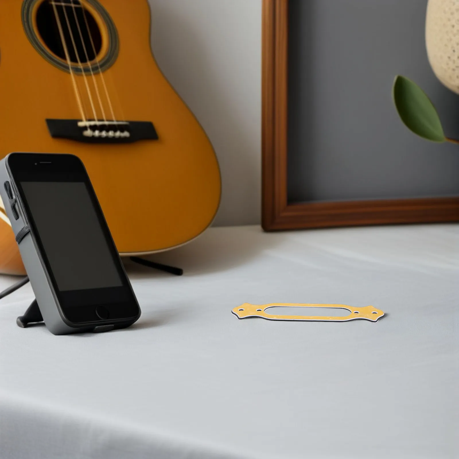 4Pcs Guitar Pickup Frame Yellow Mounting Ring Single Coil Flat Humbucker Replacement Part Electric Guitar Accessory Pickup