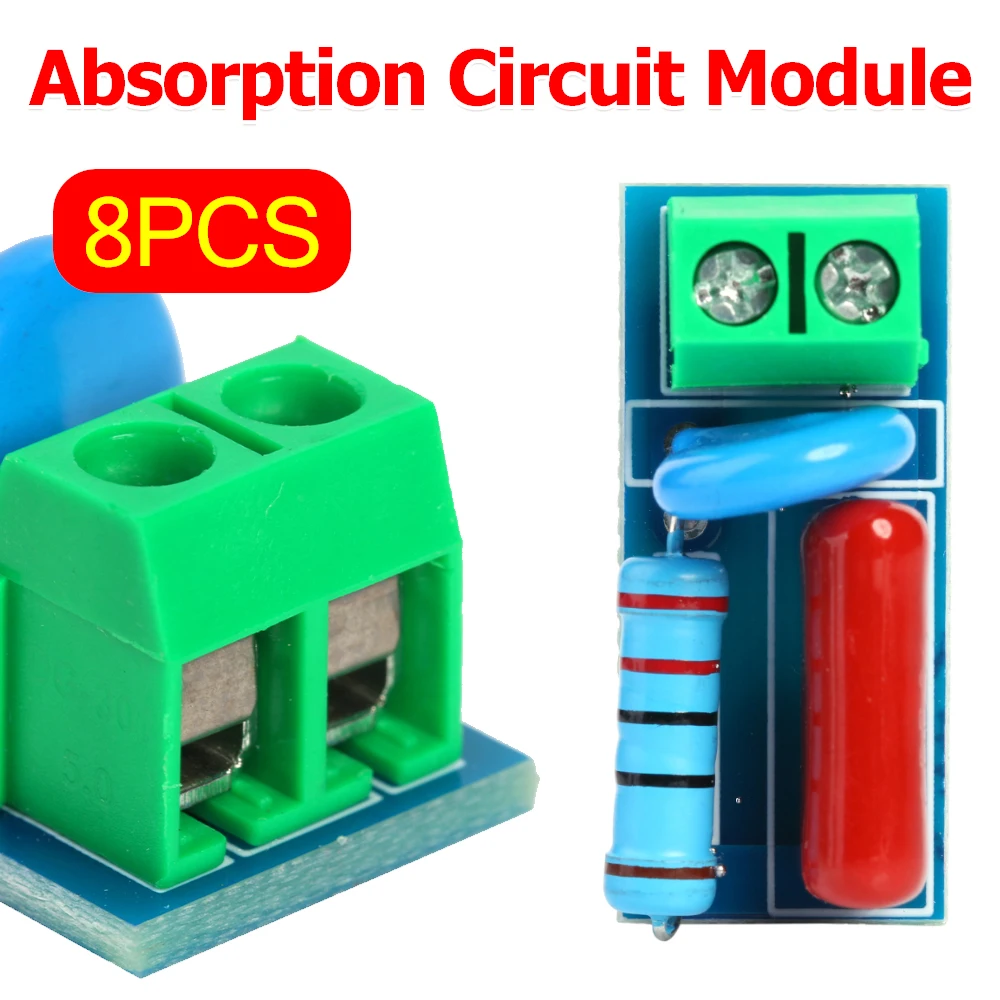 

8PCS RC Absorption Circuit Module Relay Contact Protection Resistance Module Relay Contact Protection Resistance Surge Board