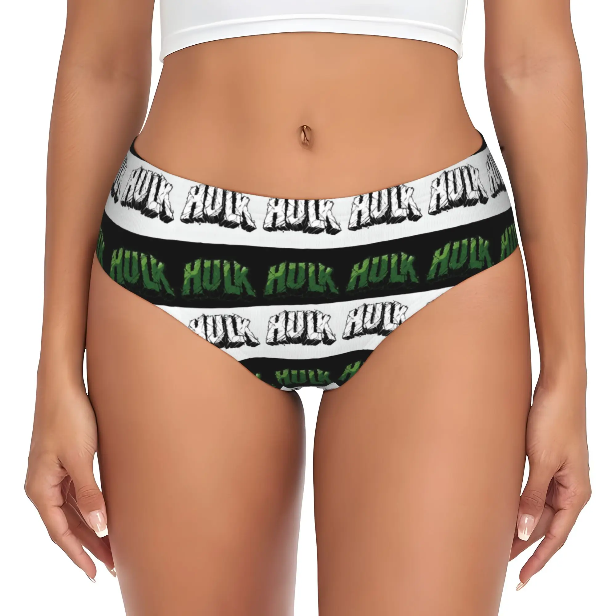 

Custom H-Hulk Comic Art Brief Panties for Women Comfort Stretch Underwear