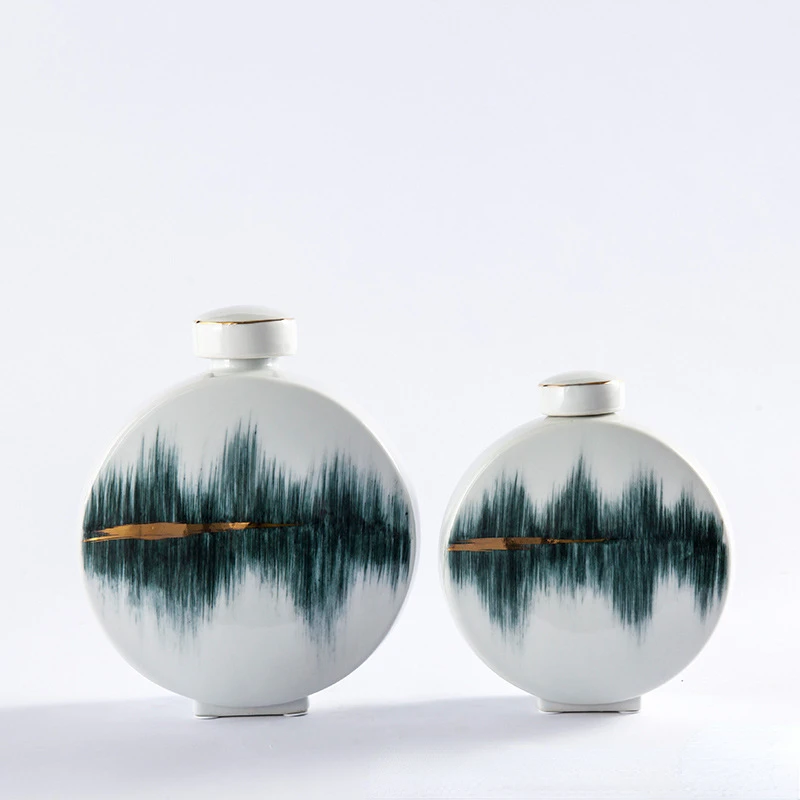 

New Chinese Style Creative Mountain Shadow Light Luxury Ceramic Decoration Living Room Home Model House Sales Office Dining