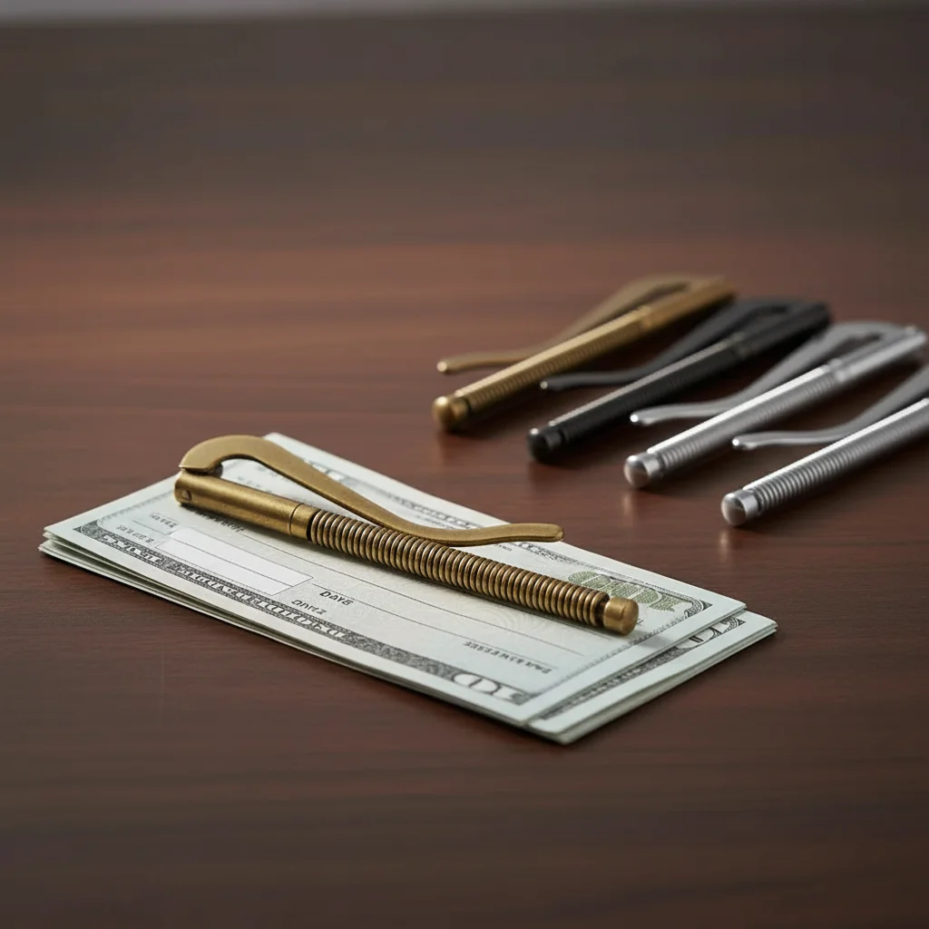 1 Pcs Durable Solid Metal Replace Parts Bifold Simple Bar Wallet Cash Holder Money Clip Spring Clamp