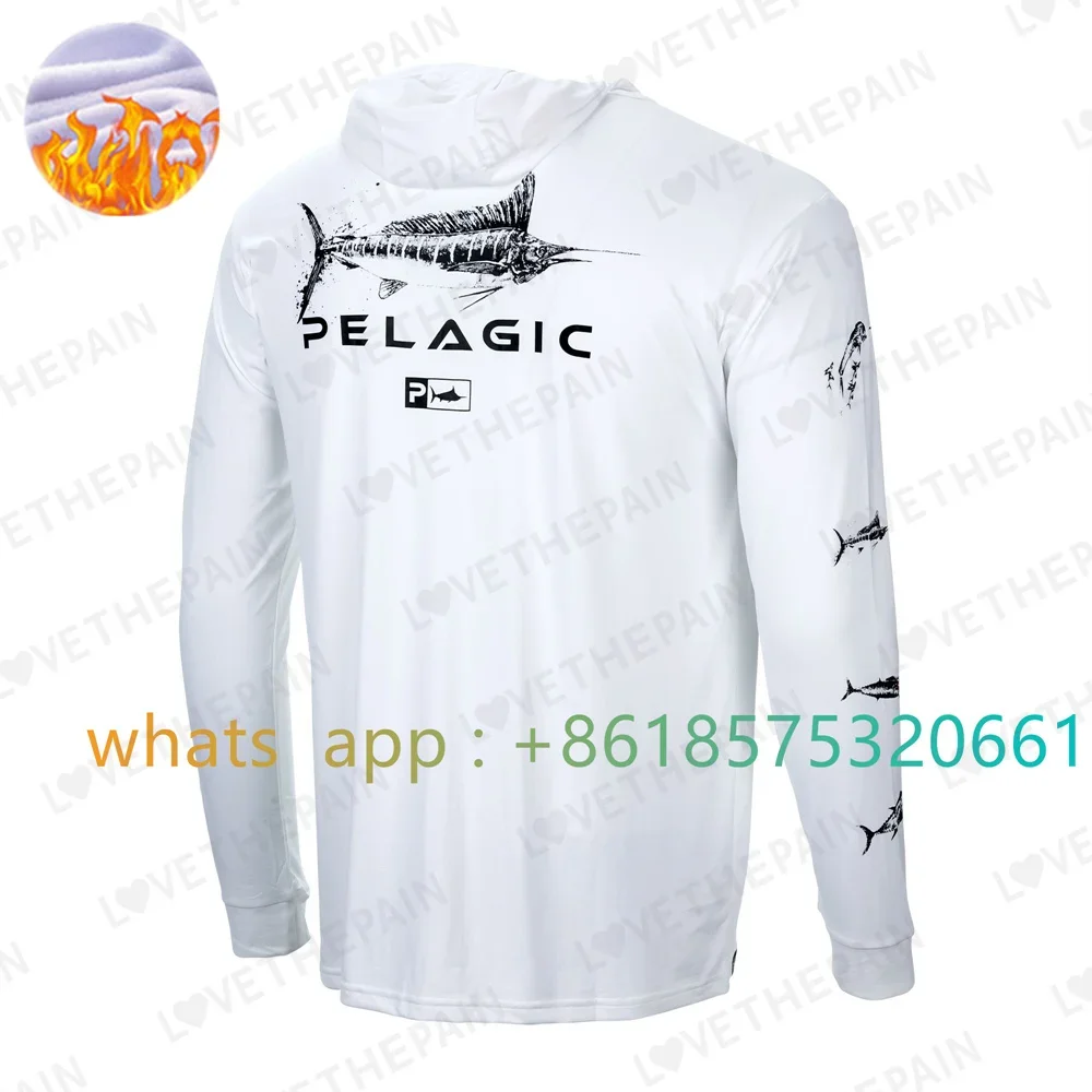 

PELAGIC Fishing Shirt Winter Thermal Fleece Long Sleeve Shirt Keep warm Fishing Clothes Adult and child Fishing Shirts Anti-UV