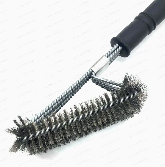 18-Inch 4-Head BBQ Grill Cleaning Brush – Wire Brush for Grill Grate, Outdoor Cooking & Barbecue Tool