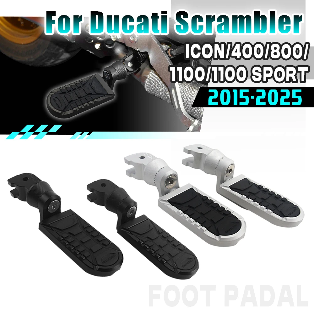

Adjustable Foot Pegs Pedals Rider Footpegs Rests For DUCATI Scrambler 1100 Sport PRO 800 400 Full Throttle ICON DARK Motorcycle