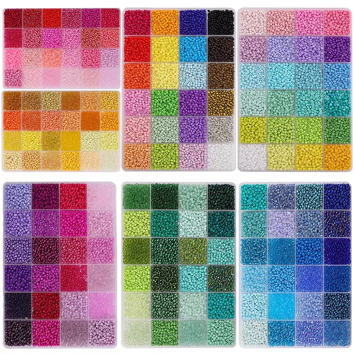 Bead Organizer Tray - Ongeveer 5200 stuks 24-vakjes rijstkralendoosje handgemaakte