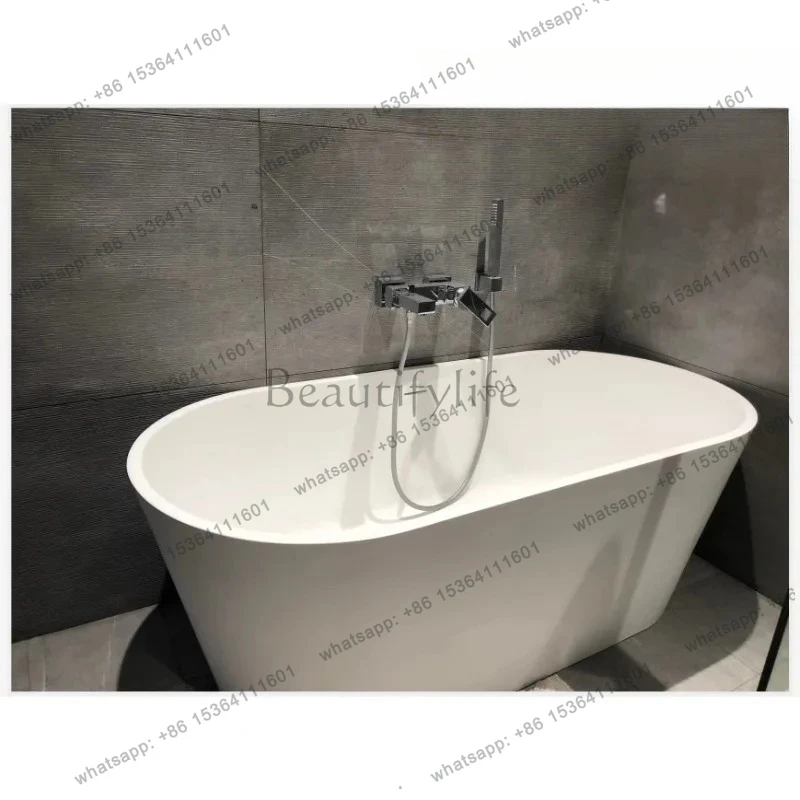

Lavabo per uso domestico, bagno di fascia alta, hotel a cinque stelle, vasca da bagno opaca in pietra artificiale