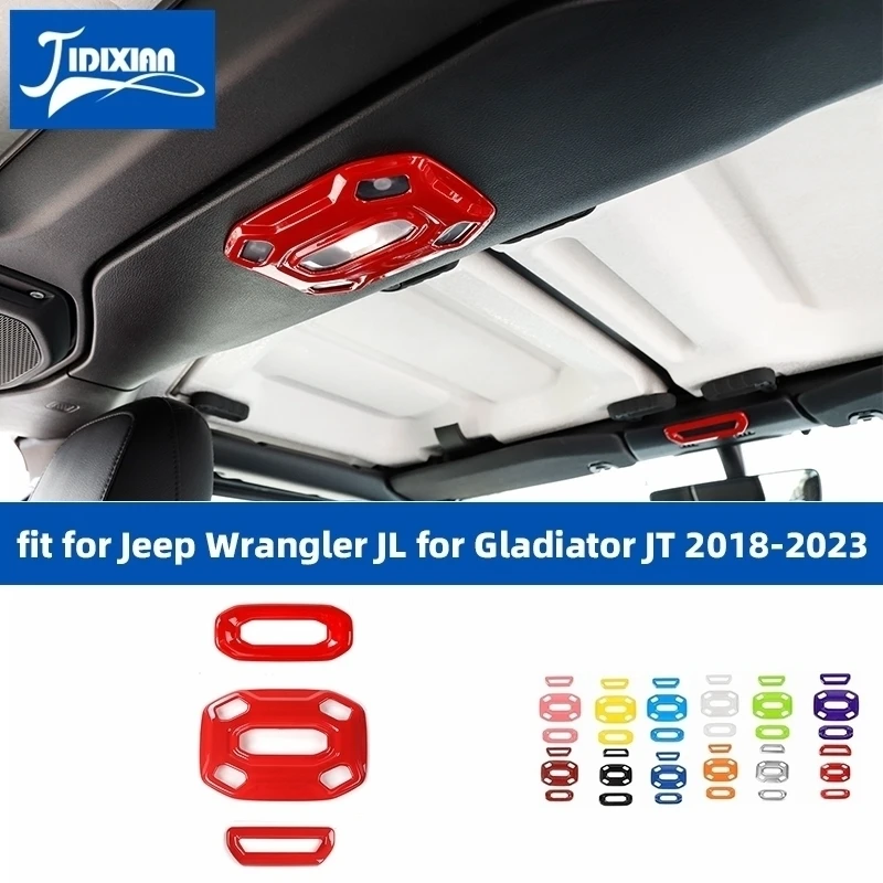 JIDIXIAN fit for Jeep Wrangler JL for Gladiator JT 2018 2019 2020 2021 2022 2023 Car Reading Light Lamp Decoration Cover