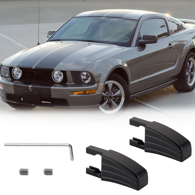 2 szt. Dźwignia zwalniająca siedzenie gałka zatrzasku uchwyt boczny dla Ford Mustang 2005-2014 czarna aluminiowa regulacja oparcia siedzenia 5R3Z- 6362762 -AAC