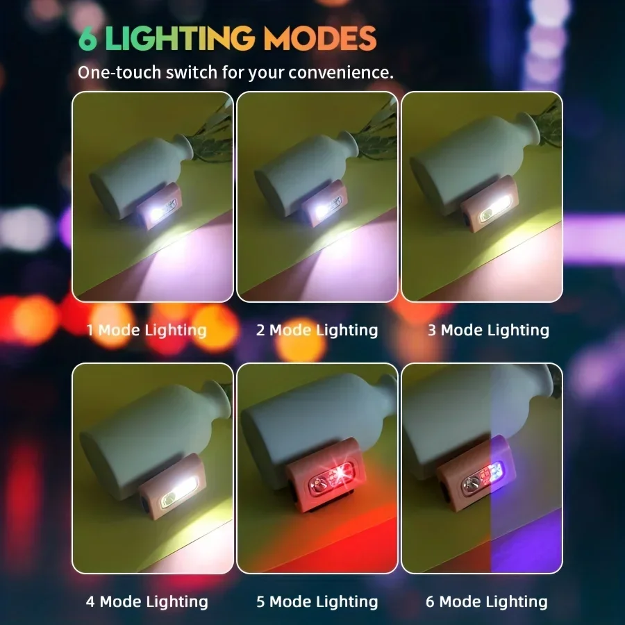Magnetic Chest Light Head Light Detachable Flashlight Portable Sports Lighting Torch Outdoor LED Silicone Night Running Light