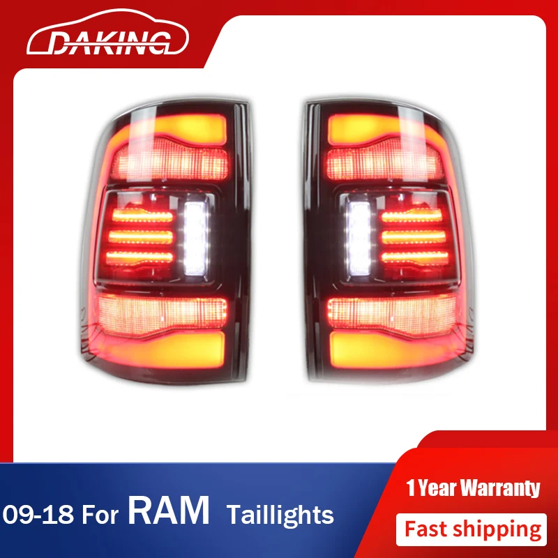 Car Styling Tail Lights For Dodge Ram 1500 2009-2018 Taillights Rear LED DRL Moving Turn Signal Lamps Brake Reverse Parking