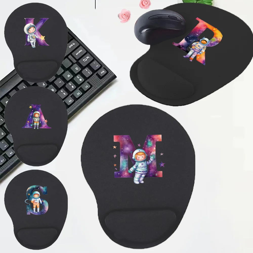 

Mouse Pad Ergonomic Wrist Rest Comfortable Wrist Support Astronaut Letter Series Non Slip Mice Mat for PC Laptop Computer