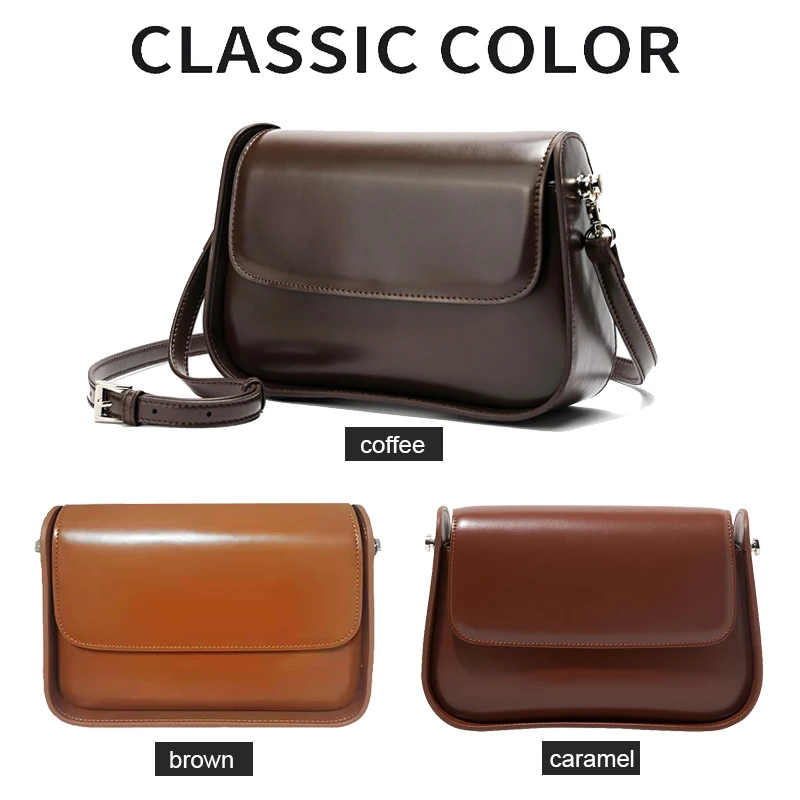 Women\'s Bag Female Elegant Saddle Shoulder Bag 2025 New Fashion Textured Niche Design Cowhide Split Leather Crossbody Messenger