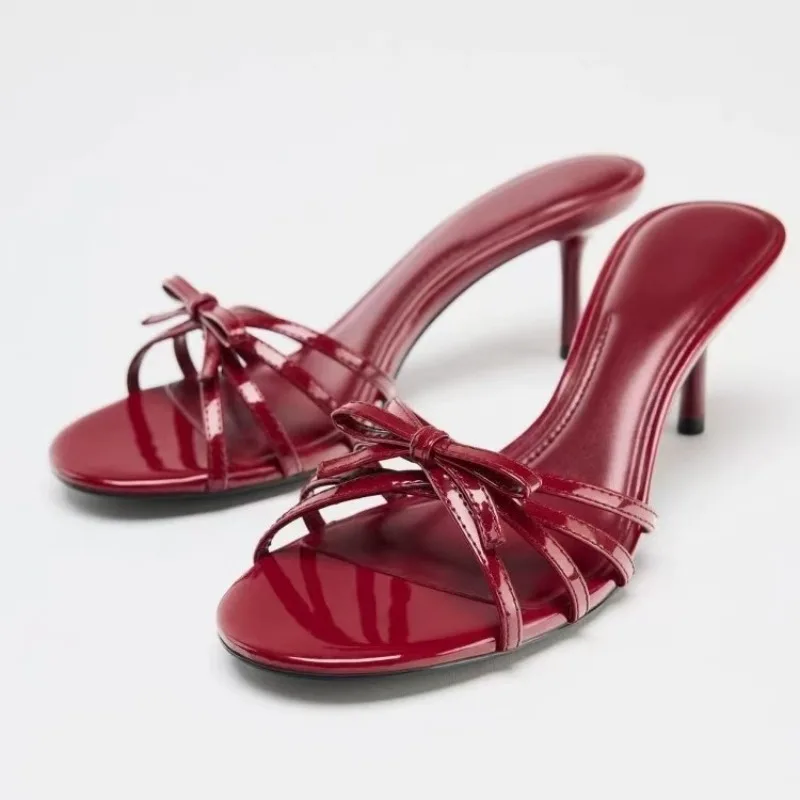 

Luxury High-heeled Women's Sandals Bow Open-toe Stiletto Women's Pumps and Heels Fashion Banquet Womens Shoes Sandalias De Mujer