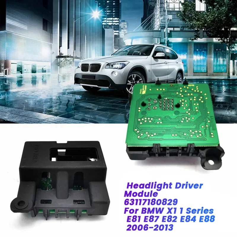 Car Adaptive Headlight Driver Module Control Unit 63117180829 For BMW X1 1 Series E81 E87 E82 E84 E88 2006-2013