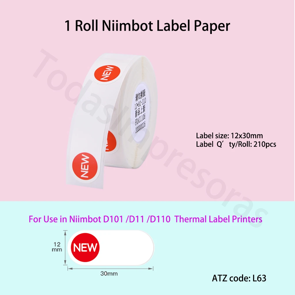 Original Niimbot D110 Waterproof Thermal Label Paper More than 100 Style Paper for Niimbot D11 D110 D101 Printers Etiqueta Papel