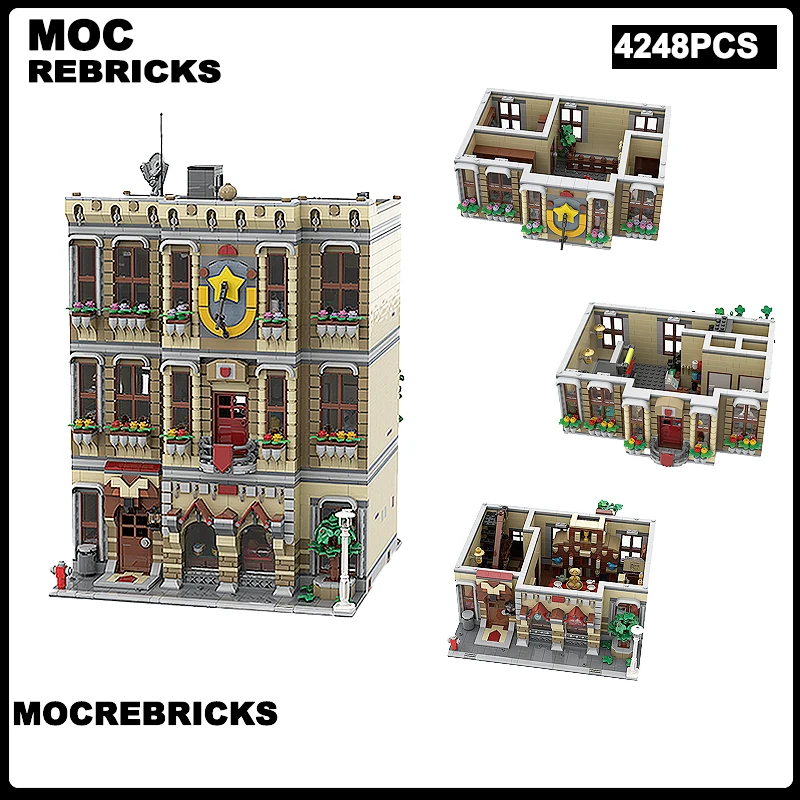 

MOC Modular Architecture Building Blocks Antique shop Model Treasure Chamber Series 4248PCS Originality DIY Bricks Toys Gifts