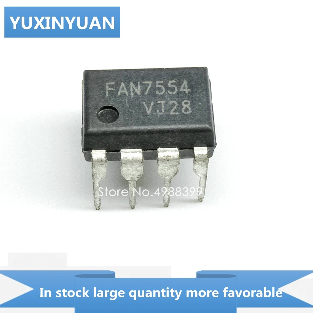 YUXINYUAN 5PCS/LOT FAN7554 FAN 7554 DIP8 in stock in stock