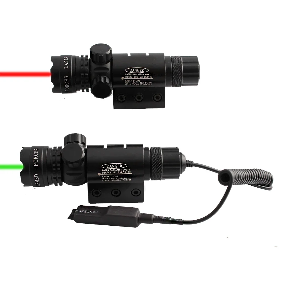 

MAGORUI Red/Green Laser For Gun Suit 25.4/30mm Ring 20mm Laser Sight For Hunting Adjustable Up Down Left Right