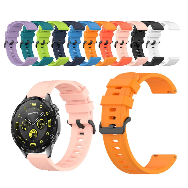 화웨이 워치 GT 2 2e 3 4 5 5Pro 46mm GT3SE 버즈 워치 3 4 Pro 20mm 22mm 실리콘 스트랩 스포츠 손목 밴드