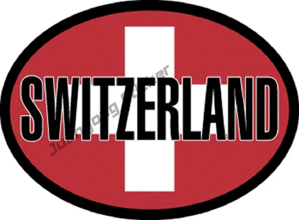 Zwitserland Vlag Decal Zwitserland Vinyl Auto Stickers Met Decal Fijn Pvc Auto Accessoires Camper Anti-Kras Voor Van Rv jdm