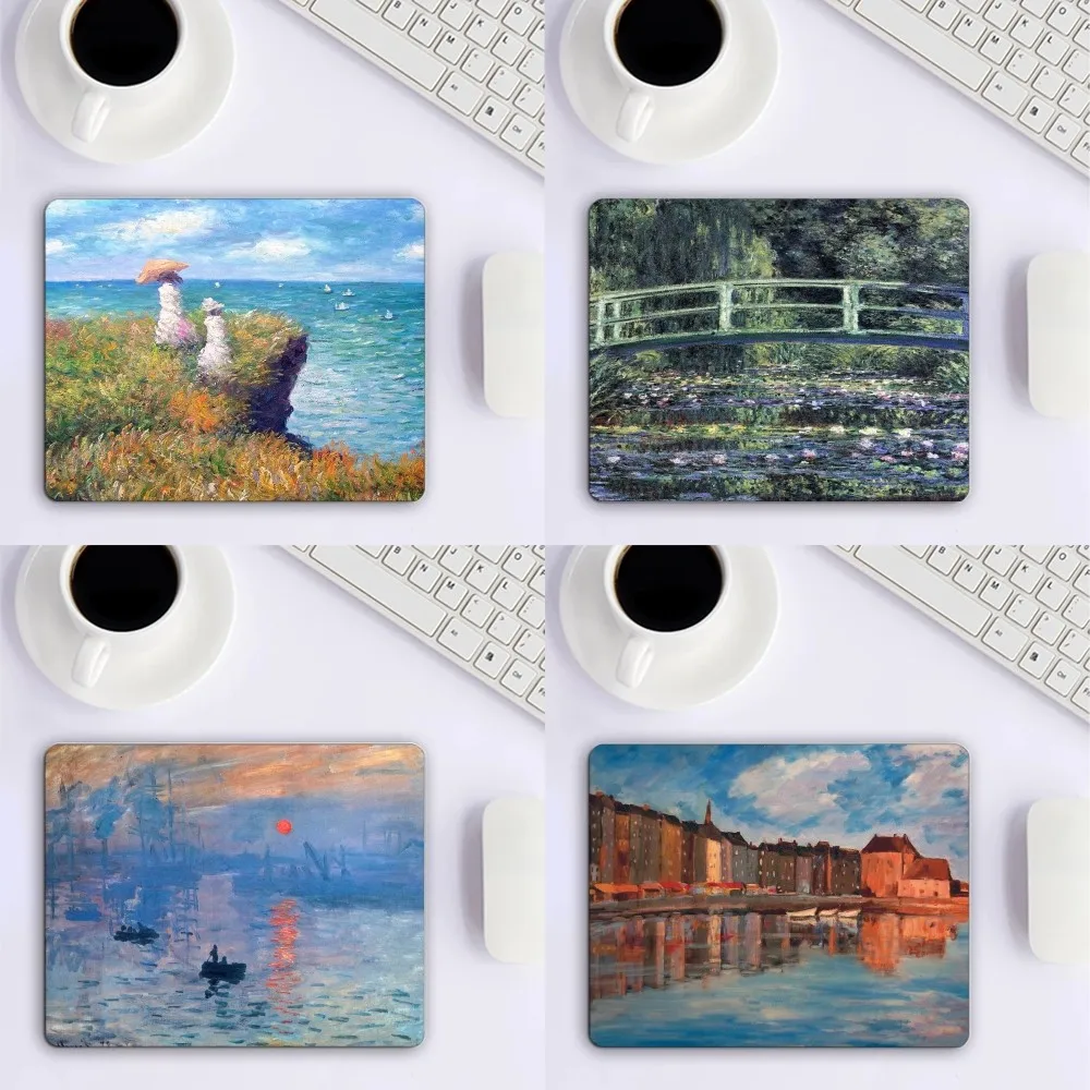 Claude Monet Mousepad Mousepad Game Pc Accessories Overlock MouseMat Computer Desk Mat