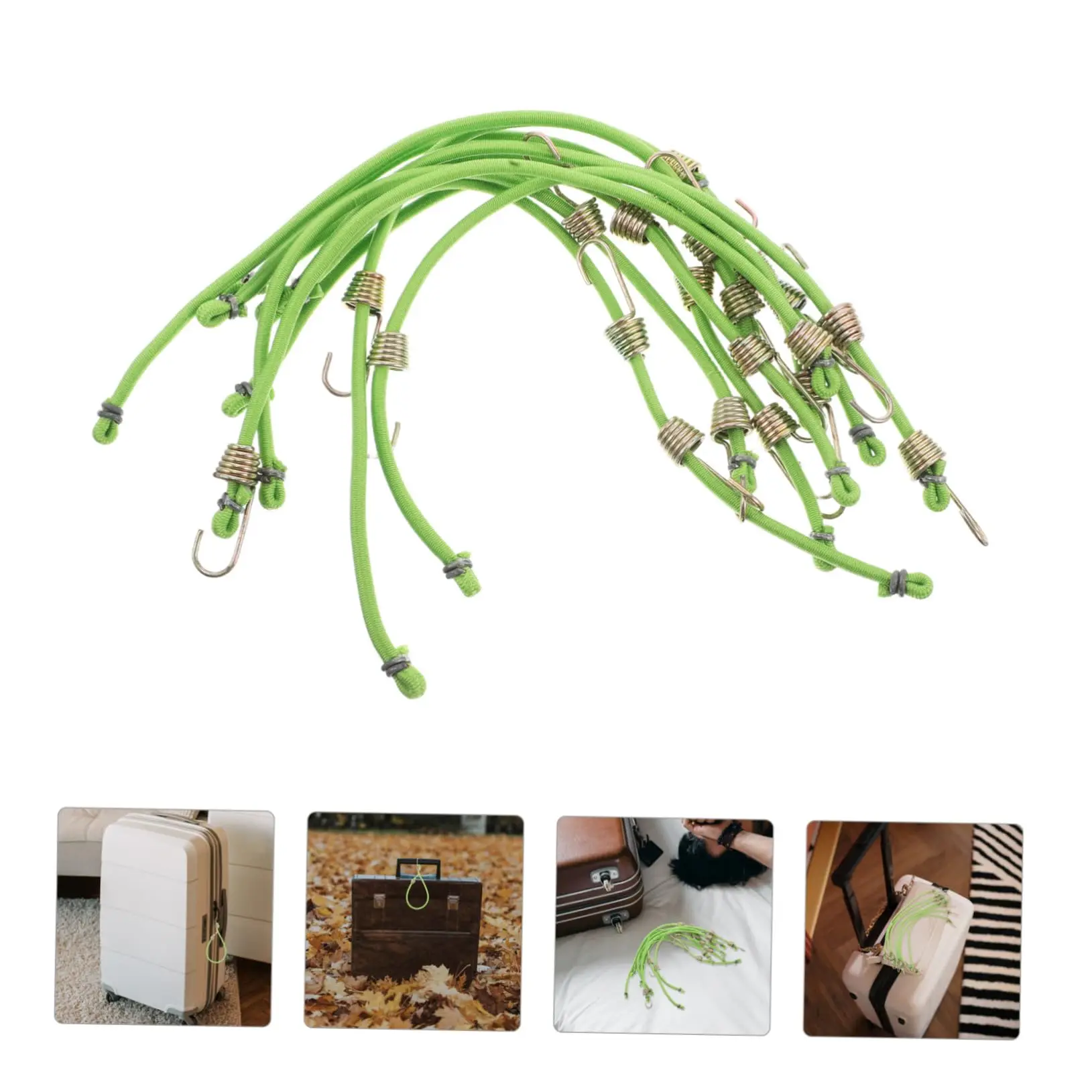 5/10PCS Elastic Luggage Strap with Fixed Socket Small Hook 4mm Latex Mini Rope for Camping Fixed Elastic Cord Accessory image 2