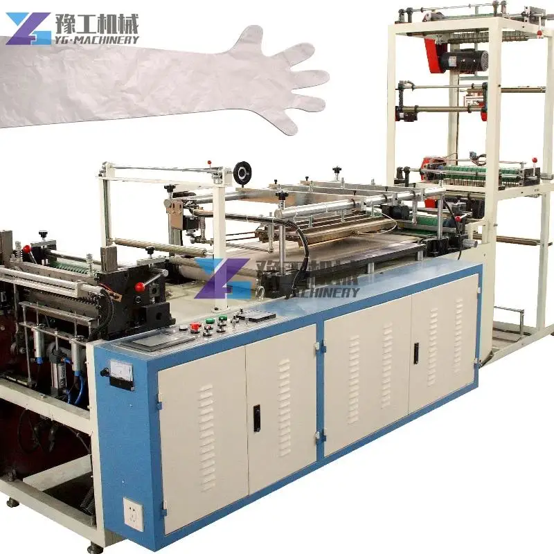 China Full Automatic Plastic Long Sleeve Disposable Glove Manufacturers Machine Malaysia