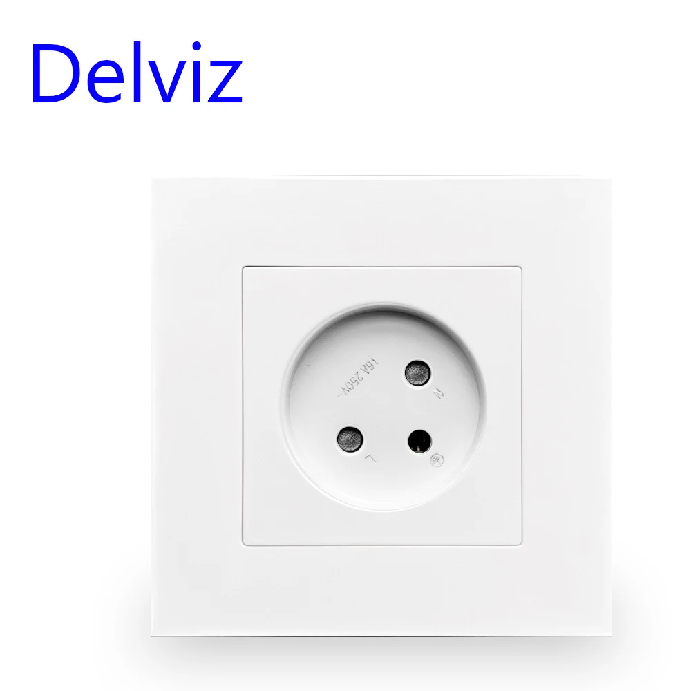 Delviz 16A Israel Power Outlet, High strength PC Panel, AC 110V-250V, Household Embedded IL Standard Electric plug Wall Socket