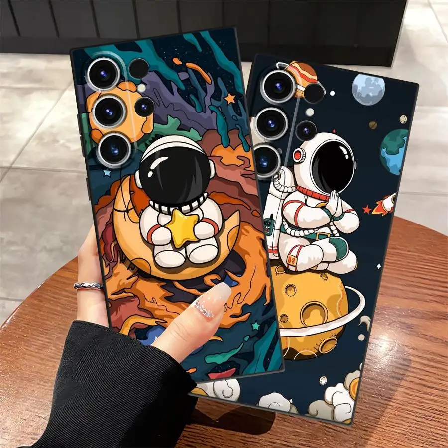 Fashion Astronaut Cute Case for Samsung Galaxy S26 Ultra S10 S9 S23 S24 Note 20 8 9 10 S25 Plus S20 Ultra S21 FE Funda Phone