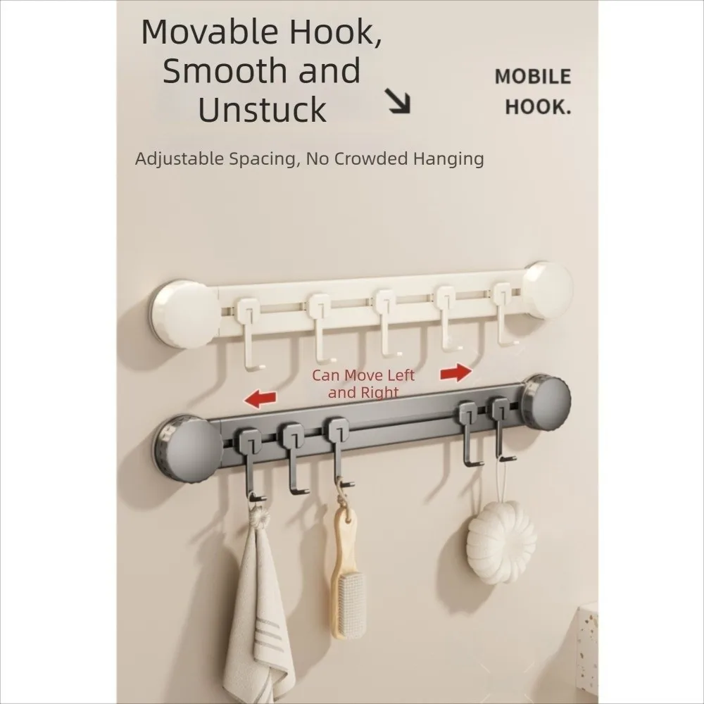 

4/6 Hooks Vacuum Suction Cup Hooks No Drilling Traceless Hanging Clothes Hooks Space Saving Removable Kitchen Storage Hooks