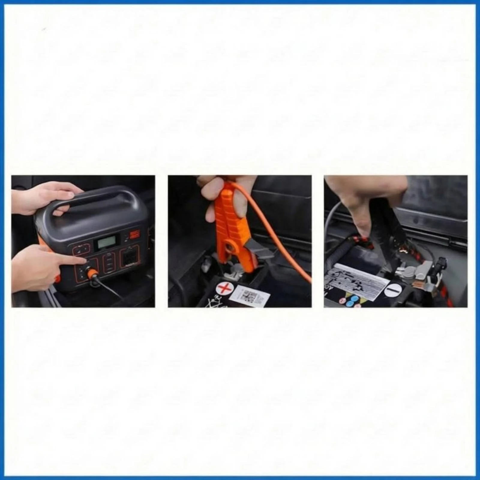 Car Battery Charging Cable Red and Black Battery Clamp Cable Strong Grip High Performance
