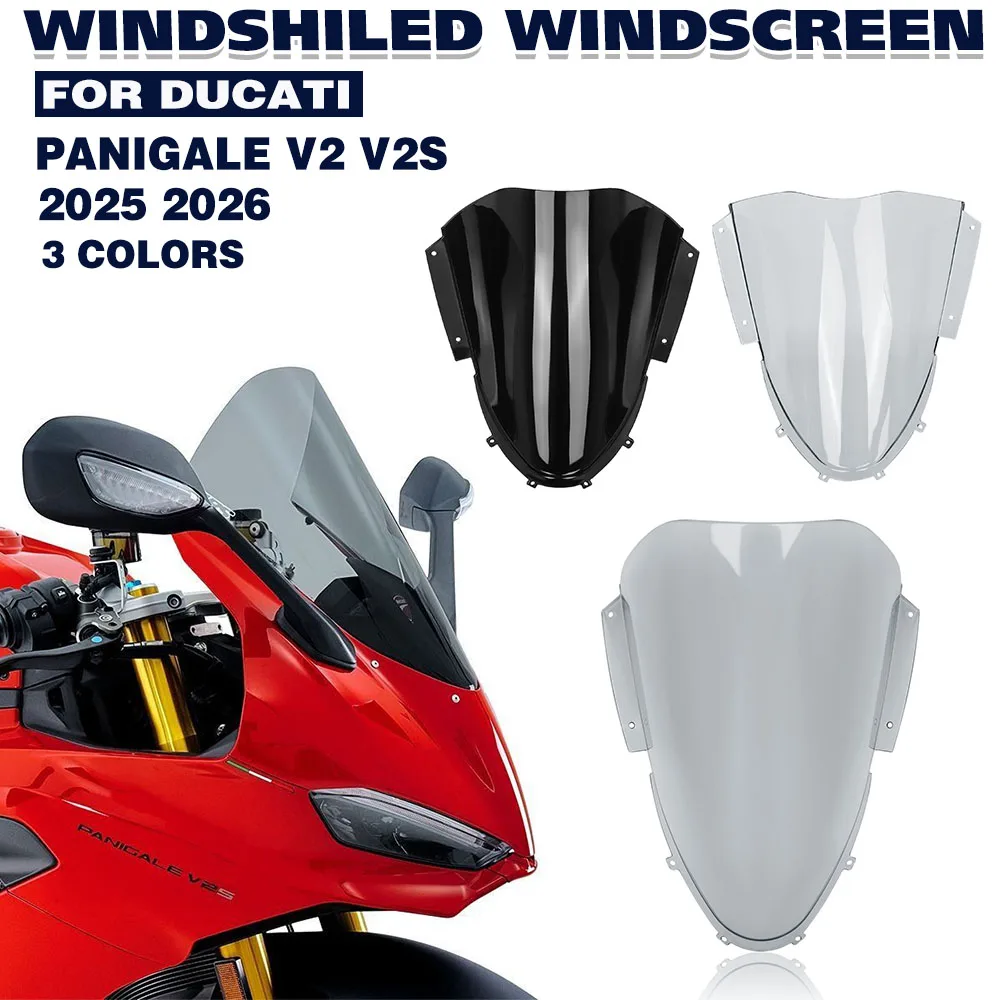 

For DUCATI PANIGALE V2 V2S 2025 2026 Front Windscreen Spoiler Windshield Viser Visor Fairing Wind Screen Deflector Protector