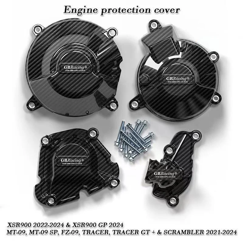 

MT-09 Motorcycles Engine Cover For Yamaha MT-09 FZ-09 TRACER SCRAMBLER 2021-2025 XSR900 secondary enginecover set Protection