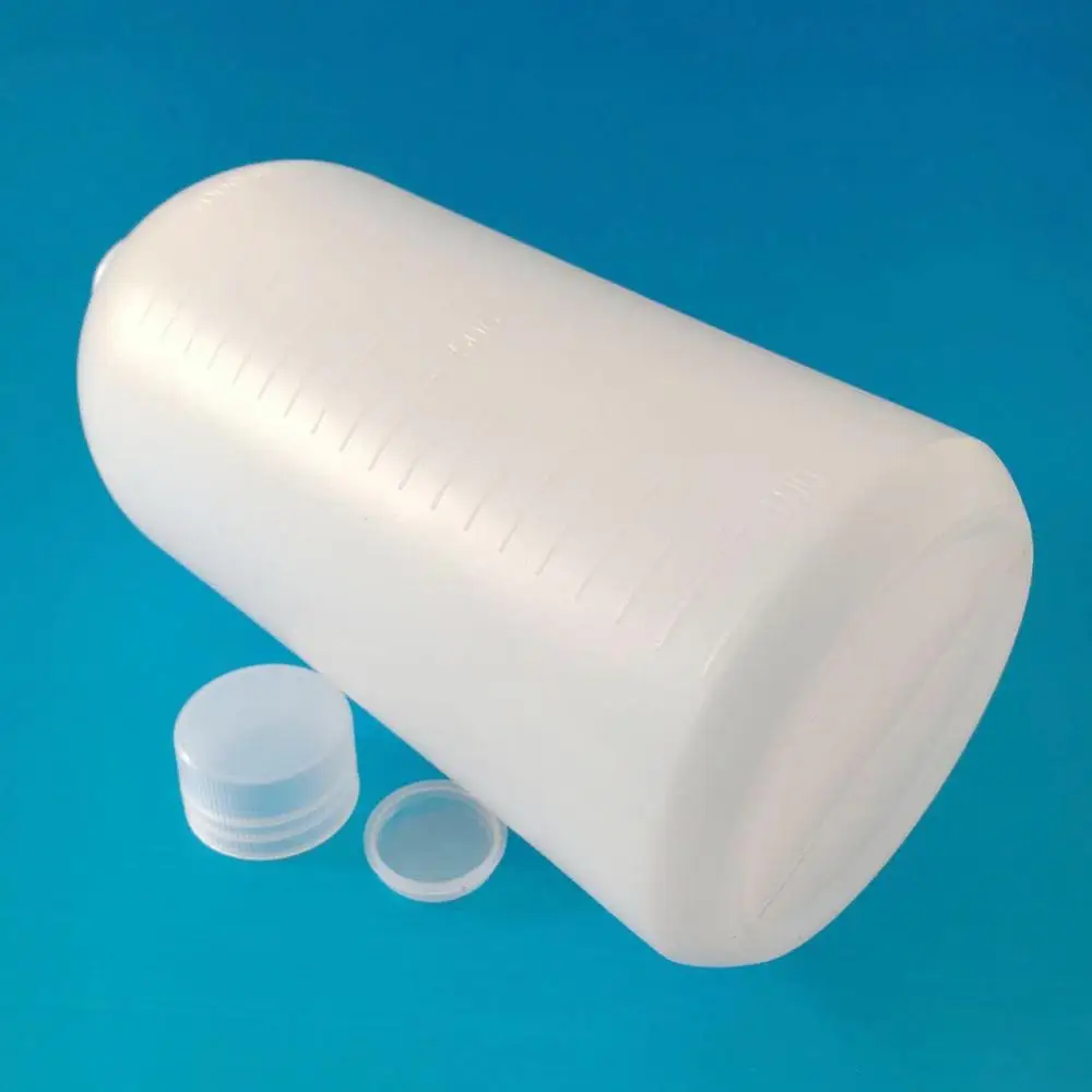 1000ml Cylinder Clear Plastic Chemical Storage Reagent Bottle Case Container