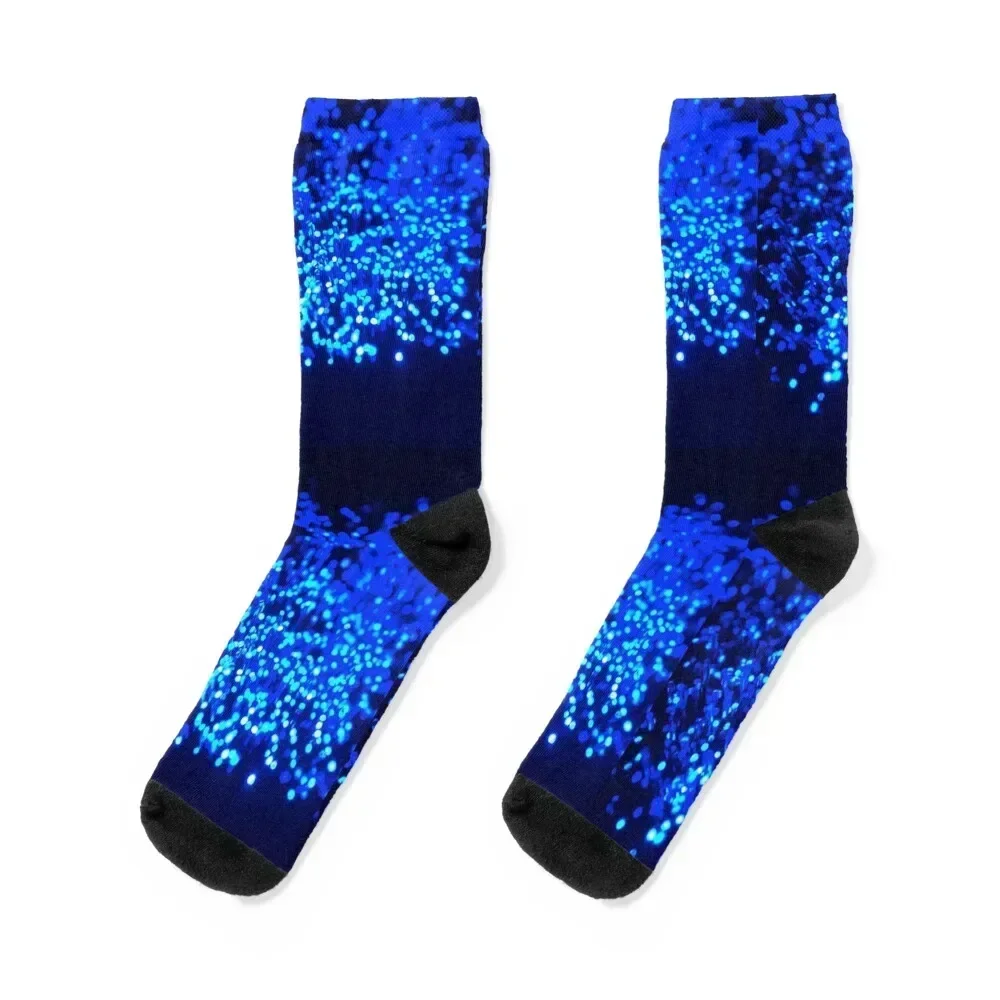 Fiber Optic Blue Socks Crossfit christmass gift Socks Man Women's