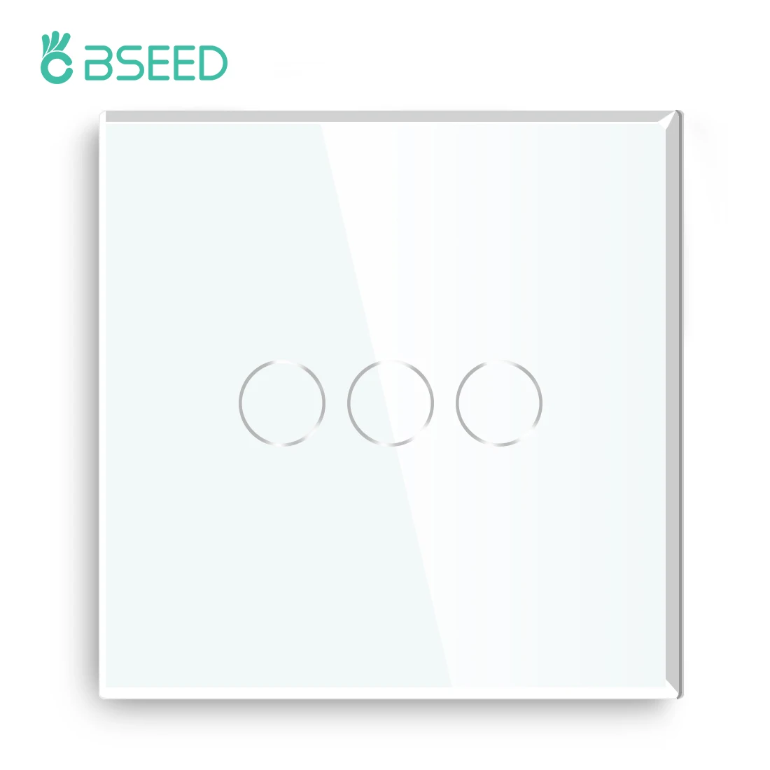 BSEED Touch Lichtschakelaar EU Standaard Stopcontact Met USB Type-C Kristallen Glazen Paneel Witte Kleur Stekkers 1/2/3Gang Schakelaar