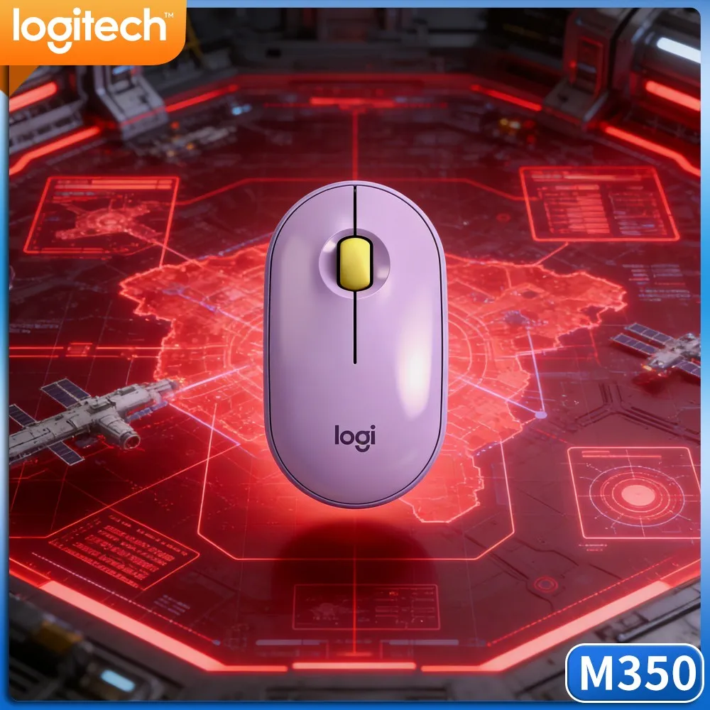 Lightweight Portable Wireless Mouse Logitech M350 PEBBLE Silent Click For Notebook Desktop Tablet Home Work