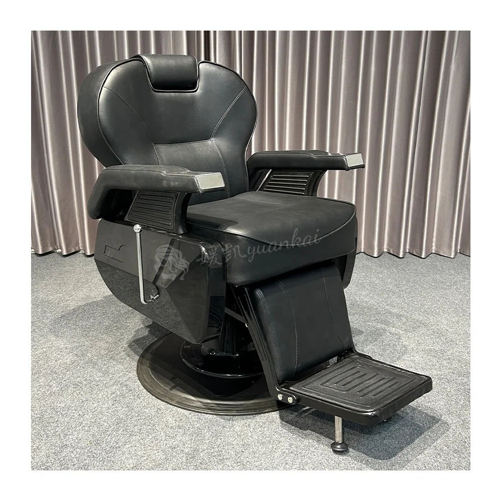 

Modern Professional High-grade Black Barber Chair Stainless Steel Salon Shampoo Chair for Men for Hair Salon Kitchen Park Use