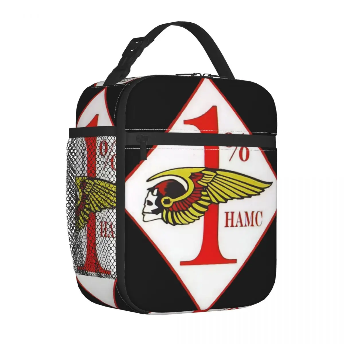 Motorcycle Logo Hells Angels Resuable Lunch Box Women Leakproof Cooler Thermal Food Insulated Lunch Bag School Children Student